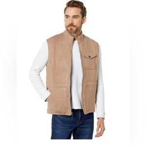 Johnnie-O Mo Knit Camel Camper Vest XL MSRP $248